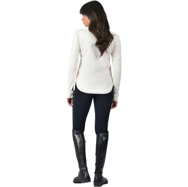 2026 WeatherBeeta Womens London Layer Long Sleeve Top 1023217052 - Light Cream Marle